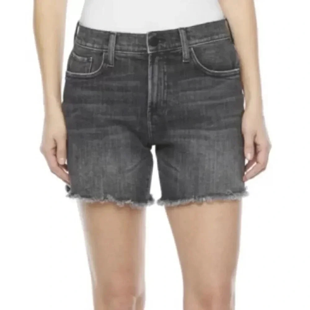 a.n.a high rise denim boyfriend shorts 5 inch inseam